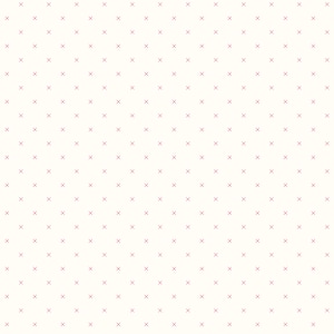 May include: A white background with a repeating pattern of small pink crosses.