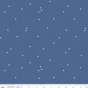Tissu en coton à courtepointe Daisy : imprimé denim délicat, motifs Riley Blake
