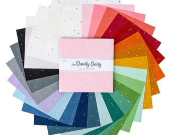 Dainty Daisy Fabric Stacker: 10" Precut Squares, Riley Blake Designs