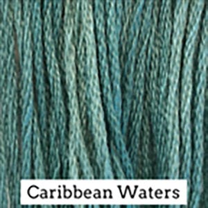 Classic Colorworks Hand-Dyed Cotton Floss – Caribbean Waters – 6 Strand Embroidery Thread – 5 Yards
