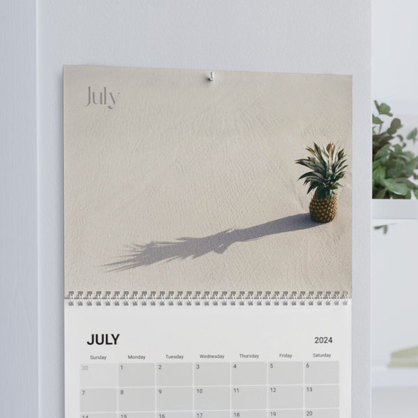 2024 Calendar, Boho Aesthetic Picture Calendar, Wall Hanging Calendar, 2024 Planner, Unique Gift