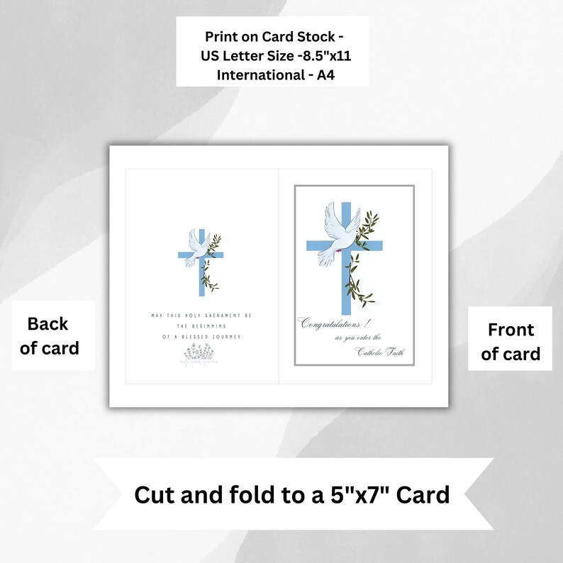 Conratulation Card.pdf Catholic Sacrament Congratulations Card | Catholic Blessing Cards ...