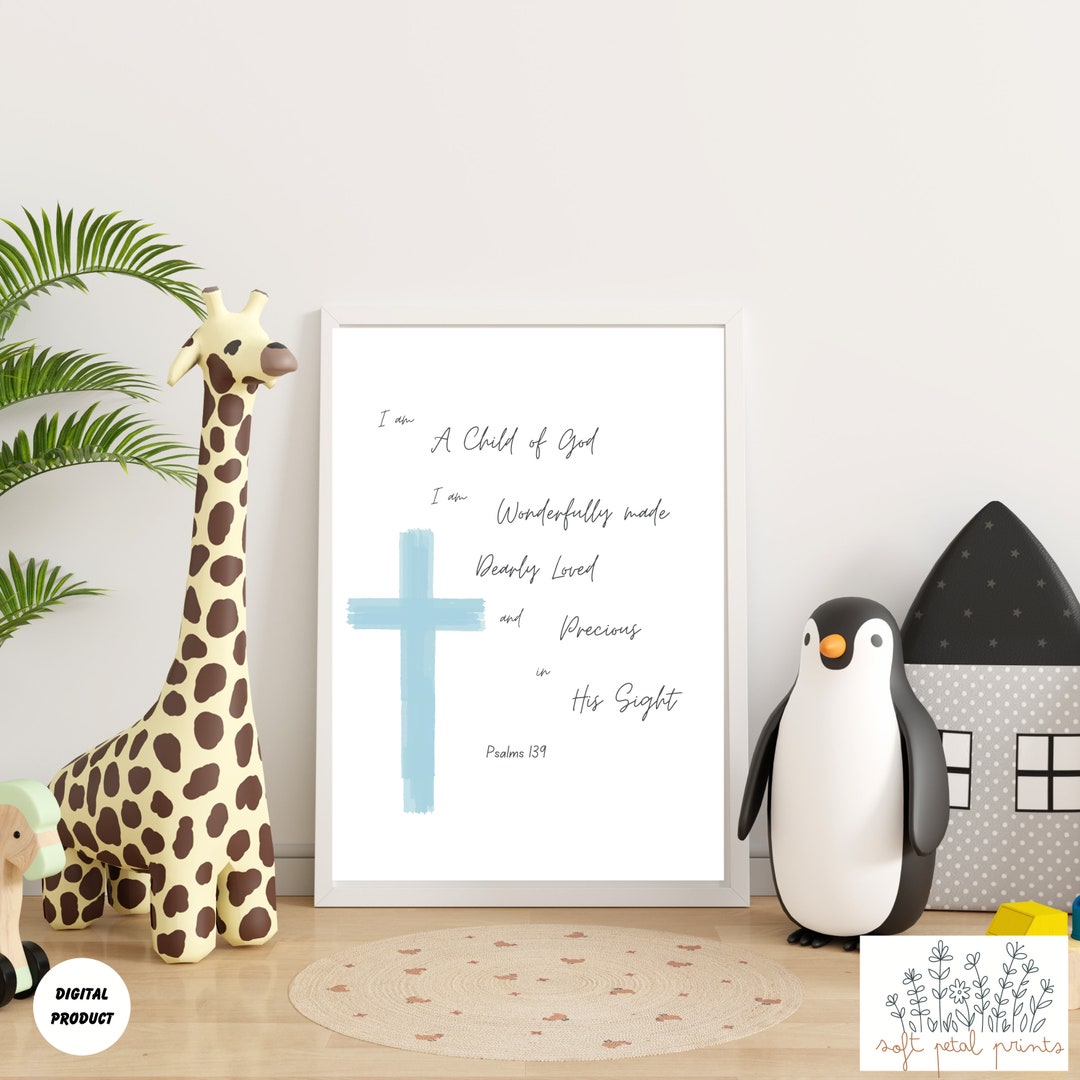 Child of God Wall Art Nursery Wall Decor Children Christian Nursery ...