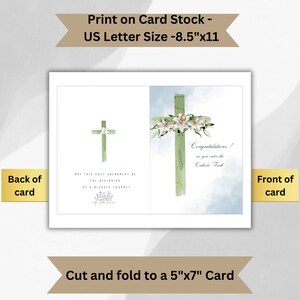 Congratulations Card RCIA Becoming a Catholic |congratulations as You ...
