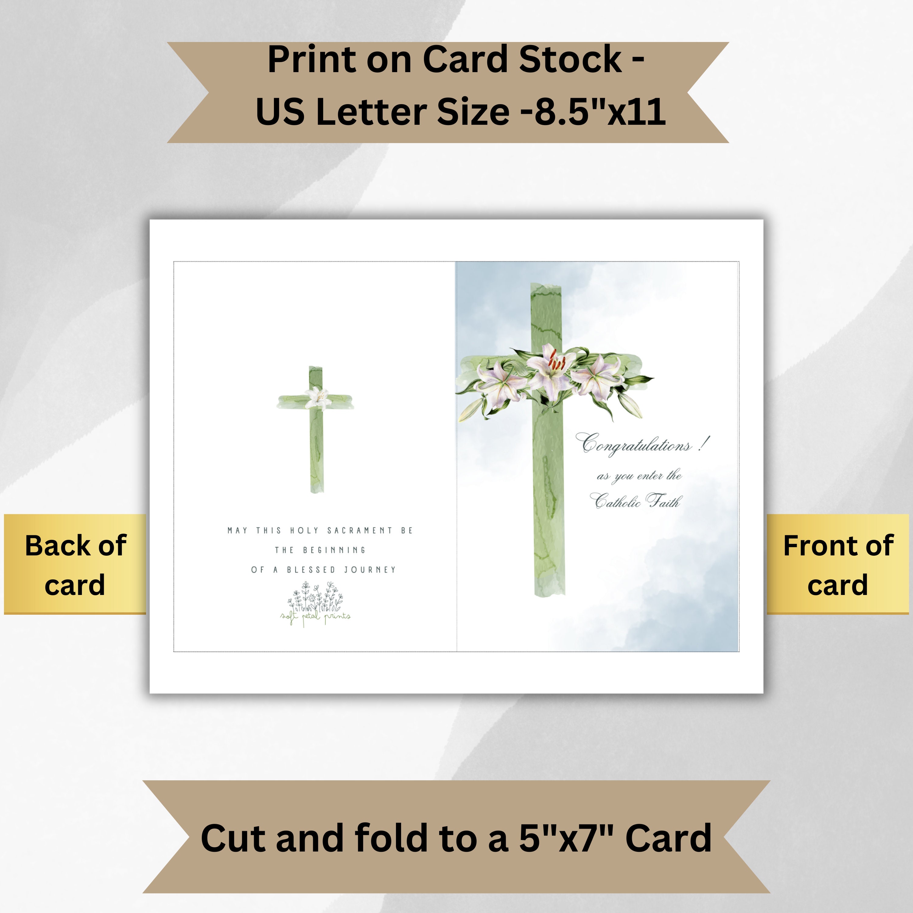 Congratulations Card RCIA Becoming a Catholic |congratulations as You ...