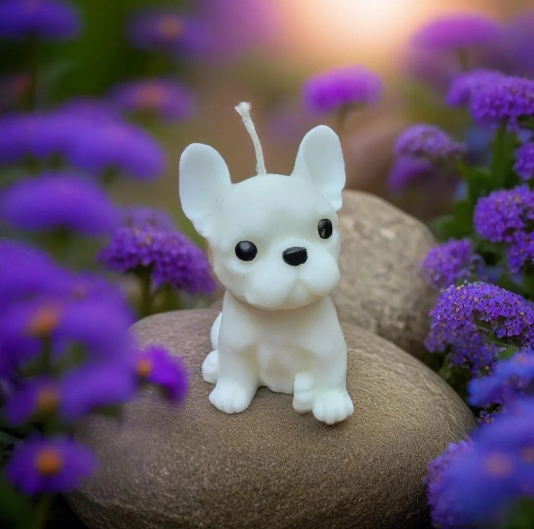 Frenchie Dog Candle and Wax Melt Set. Dog Candle. Handmade. Etsy