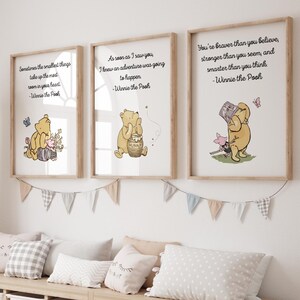 Winnie-the-Pooh Nursery Prints Set: Classic Pooh Quotes (Digital Download)
