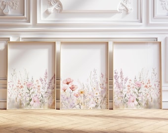 Wildflower Nursery Print: Boho Floral Wall ArT