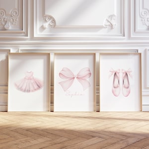 Estampas de berçário de balé para meninas, arte de parede para berçário de bailarina, decoração de quarto de pequena bailarina, impressão digital para berçário de balé, DOWNLOAD DIGITAL