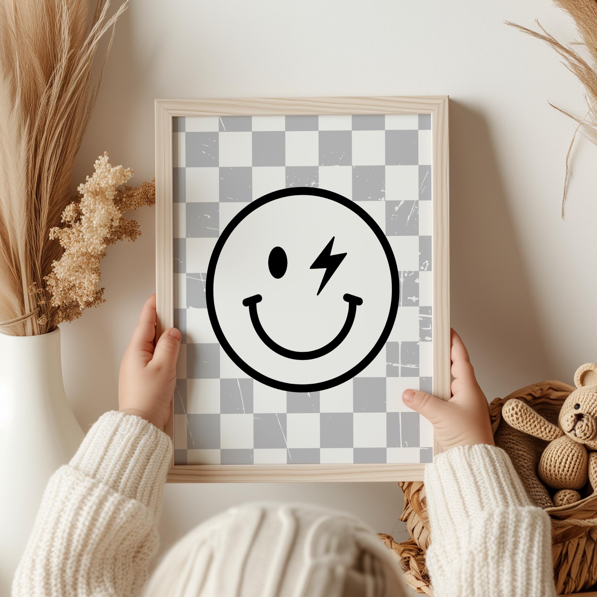 Peace Sign Neutral Smiley Face Peace Sign Prints: Neutral Nursery Wall Art (set of 3) - Etsy