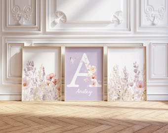 Wildblumen Kinderzimmer Kunst: Boho Blumendrucke (Digitaler Download)