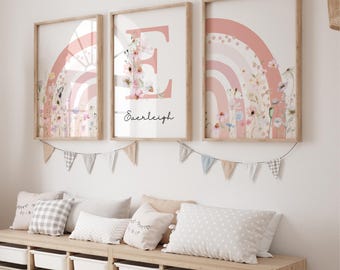 Regenboogbloemenprints: gepersonaliseerde kinderkamerdecoratie