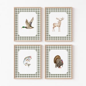 Hunting Nursery Prints: Duck, Turkey, Deer & Fish (Digital Download)