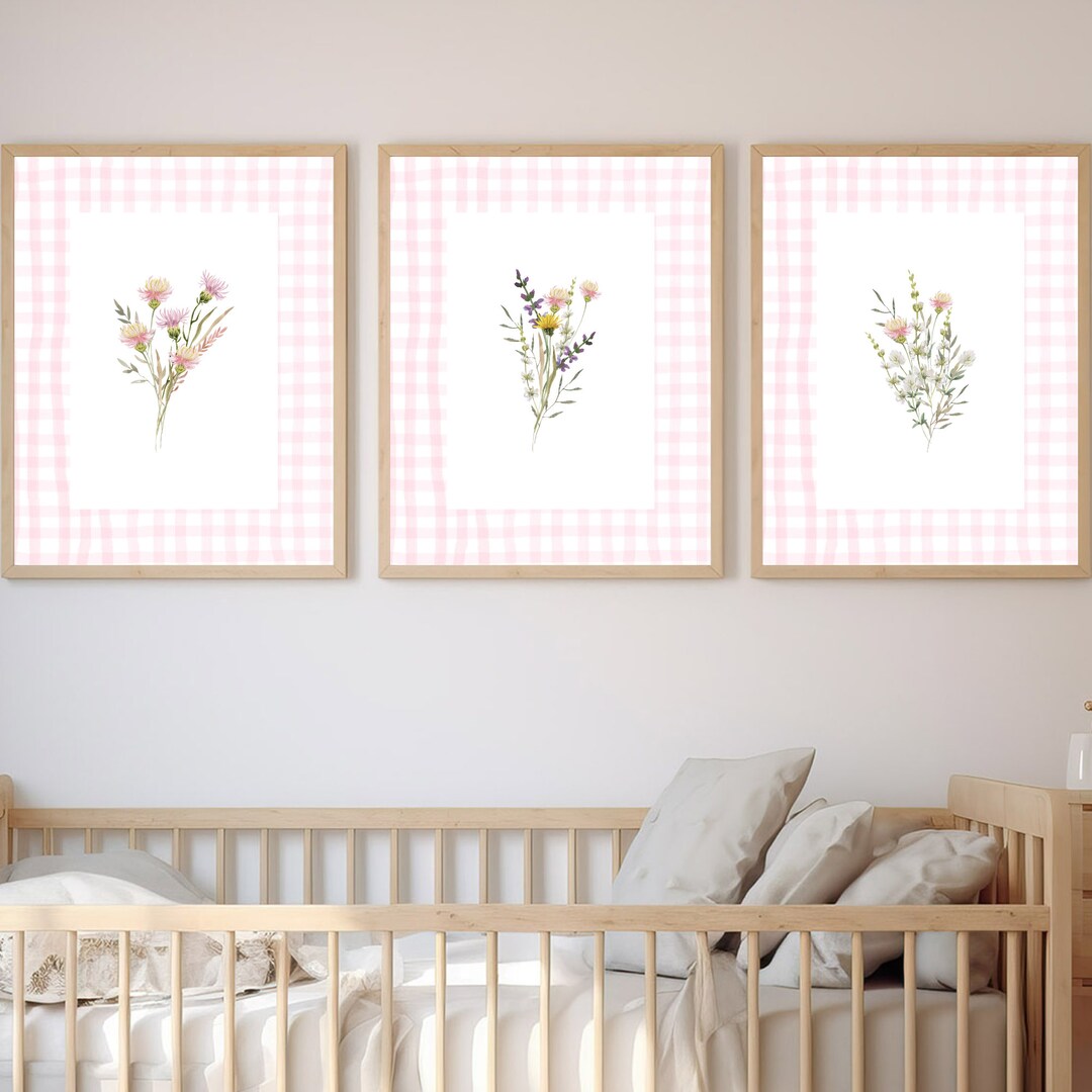Charming Wildflower Nursery Print Set for Girls Room Decor DIGITAL ...