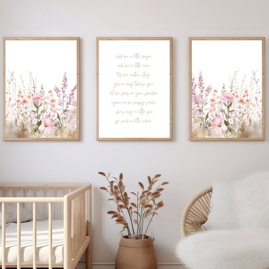 Wildflower Nursery Print: Boho Floral Wall Art - Etsy