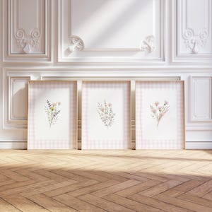 Charming Wildflower Nursery Print Set for Girls Room Decor - DIGITAL DOWNLOAD