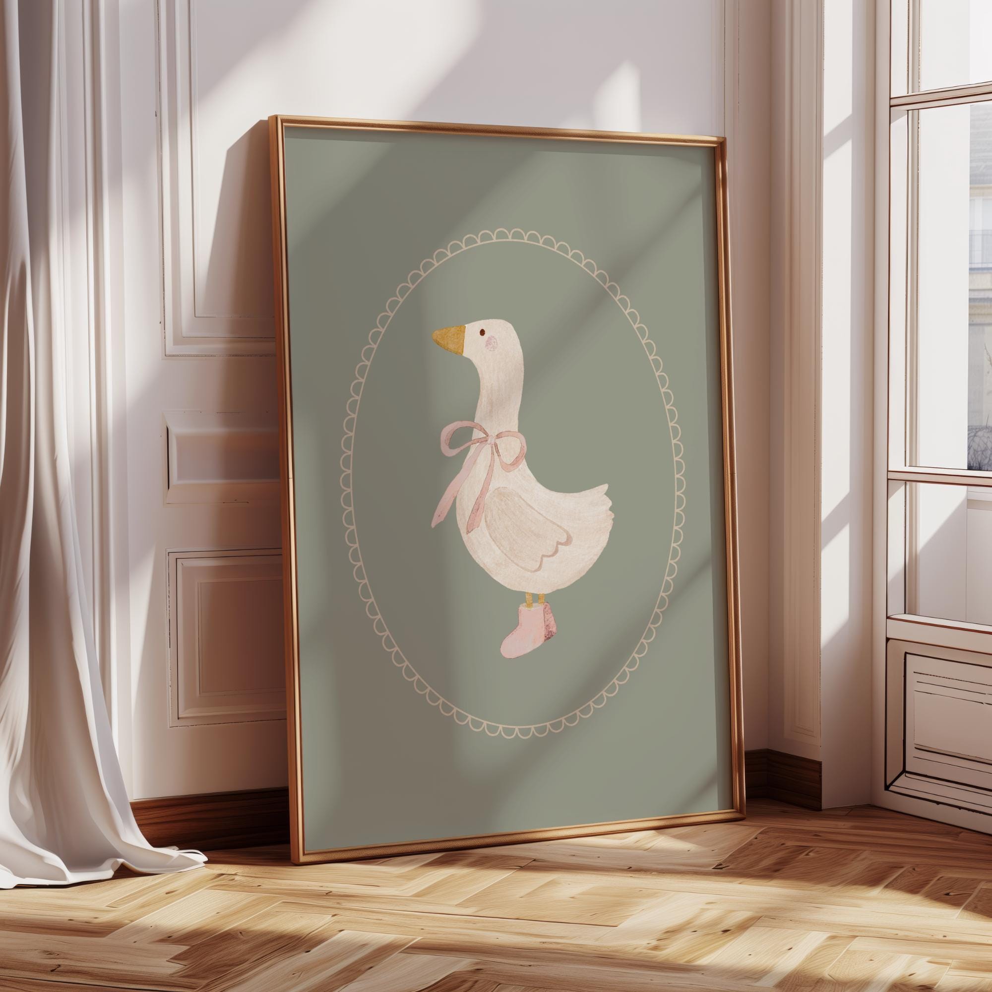 Vintage Girl Nursery Wall Art Set, Pink Sage Prints - Etsy