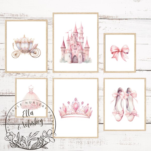 Fairytale Princess Nursery Set – Pink Castle and Accessories – Perfect for Baby Room Decor – Charming Shower Gift