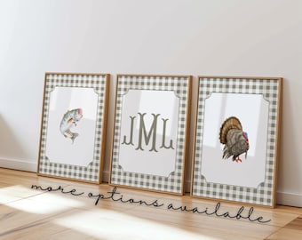Rustic Hunting Nursery Art: Mallard Duck & Deer Prints