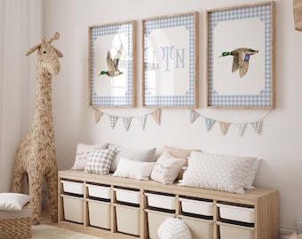 Mallard Duck Nursery Print: Baby Boy Room Decor