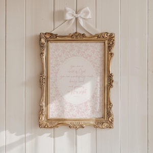 Christian Girl Nursery Print: Bible Verse Wall Art