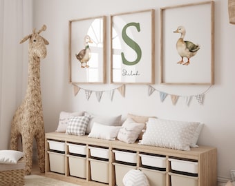 Mallard Duck Nursery Print: Baby Boy Room Decor