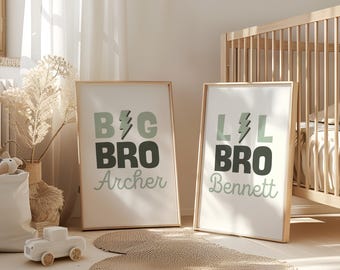 Personalized Brother Name Prints: Nursery & Playroom Decor (Digital Download)