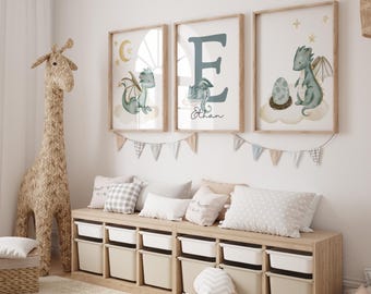 Baby Drache Kinderzimmer Poster: Märchen Wandbild (Digitaler Download)