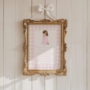 Bible Verse Wall Art for Baby Girl, Christian Nursery Decor, Scripture Print for Girls Room, Christian Baby Shower Gift, Pink Prayer Poster