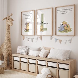 Custom Winnie-the-Pooh Nursery Print: Vintage Bear Decor (Digital Download)