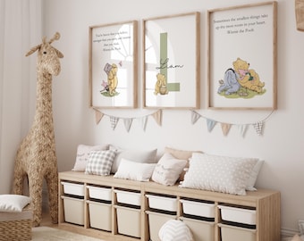 Winnie-the-Pooh Kinderzimmer Druck: Vintage Bär Poster