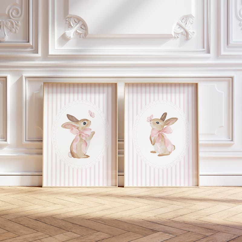 Bunny Nursery Art - Etsy