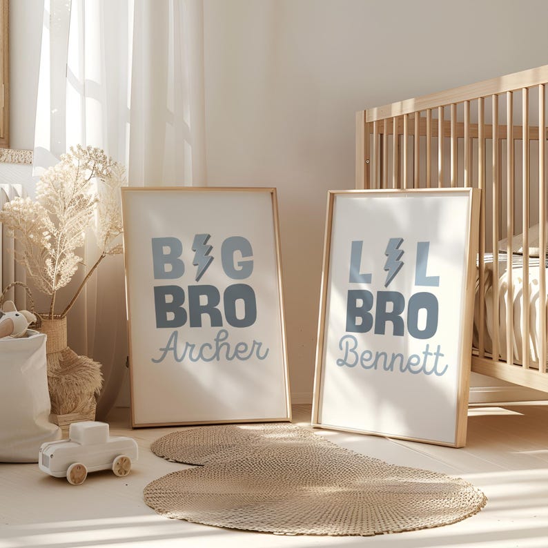 Personalized Brother Name Print: Nursery Decor (digital Download) - Etsy
