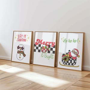 Christmas nursery print, SET OF 3, Christmas Sign, santa hohoho print,printable wall art,nursery printable, Christmas print,Christmas poster