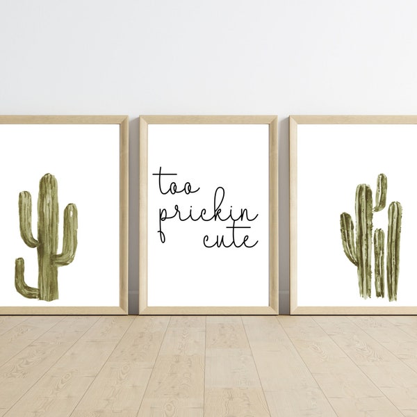 Boho Cactus Print, Printable Boho Wall Art, Cactus Wall Art, Southwestern Nursery Decor, Kids Room Decor, DIGITAL DOWNLOAD