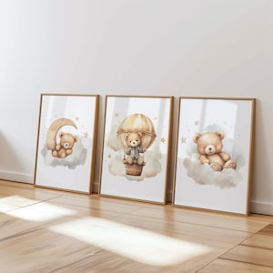 Bear Nursery Print: Adorable Teddy Bear Decor for Your Little One&#39;s Nursery - Perfect for Both Boys and Neutral Themes