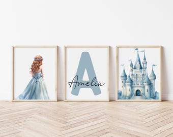 Schloss Kinderzimmer Druck: Märchenprinzessin Wandkunst (Digitaler Download)