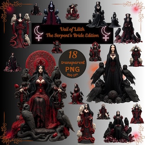 The Vail of Lilith Clipart Bundle! The Serpent&#39;s Bride Edition