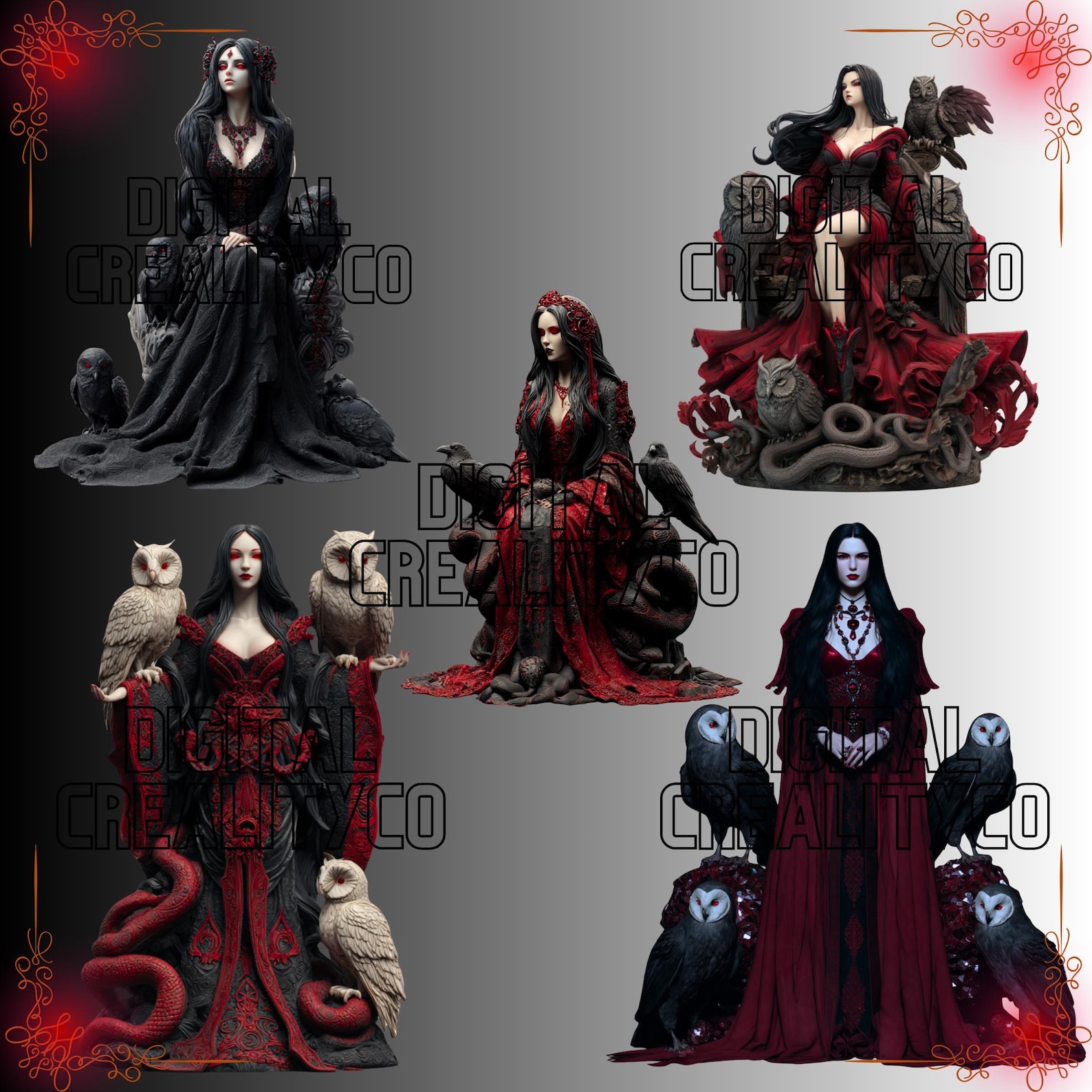 Lilith Bundle The Vail of Lilith Clipart Bundle! the Serpent's Bride Edition - Etsy