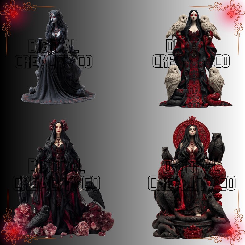 Lilith Bundle The Vail of Lilith Clipart Bundle! the Serpent's Bride Edition - Etsy