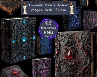 ¡Paquete de imágenes prediseñadas del Libro encantado de las sombras, edición Magia de Avalon!