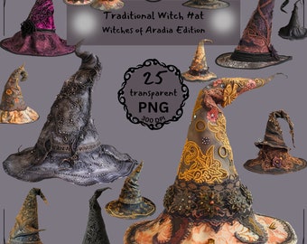 Traditioneller Hexenhut Clipart Bundle Witches of Aradia Edition!