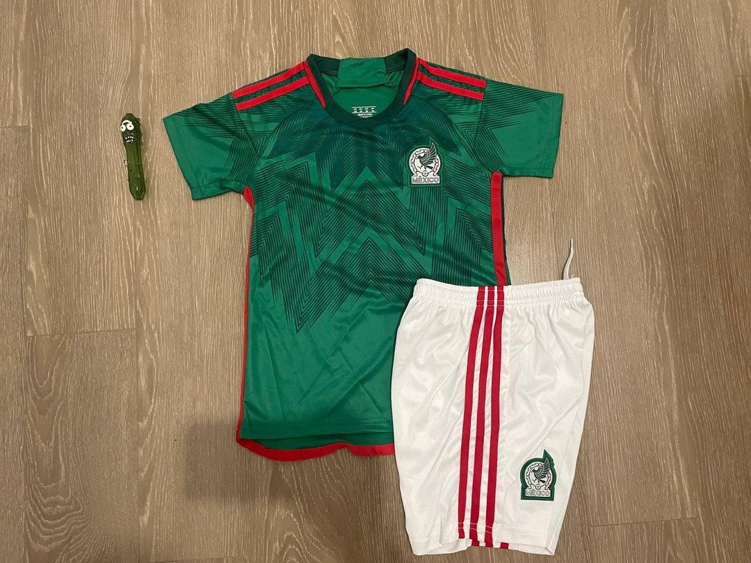 Kids Youth Soccer Jersey Set 2223 Mexico Football Jersey Etsy