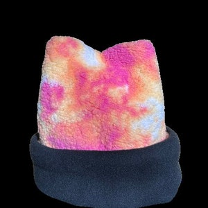 Red Sherpa 4 point beanie