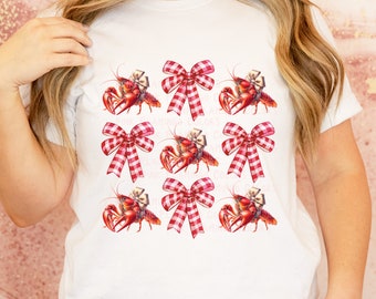 Louisiana Coquette PNG, Coquette Crawfish Boil png, Coquette Aesthetic Bow Png, Coquette Boot png, Crawfish Boil Shirt, Red Plaid Bow png