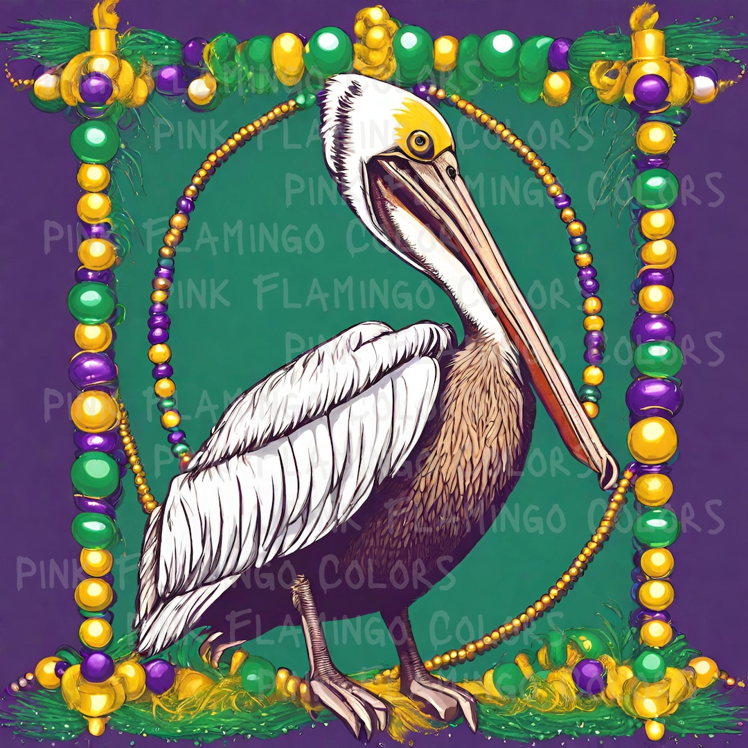 mardi gras pelican plush hat