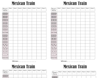 Meksykańskie karty wyników pociągu