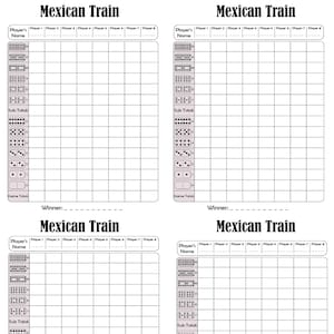 Scorekaarten voor Mexicaanse treinen
