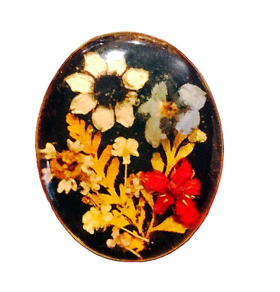 Hand Made Real Pressed Flowers on Silver Ring. Ta… - image 3