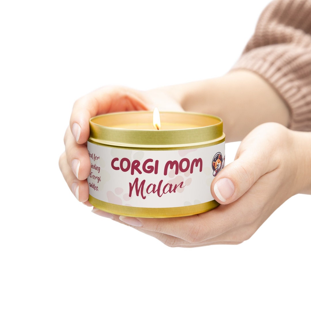 Custom Candle Label, Welsh Corgi Mom, Dog Grandma Gift, Vanilla Candle ...